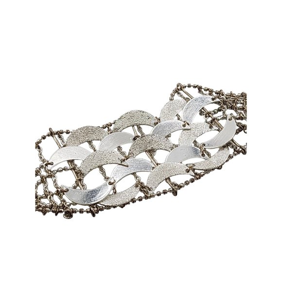 Vintage Silver Tone Bracelet Laundry By Shelli Segal (A3795) - Picture 4 of 7